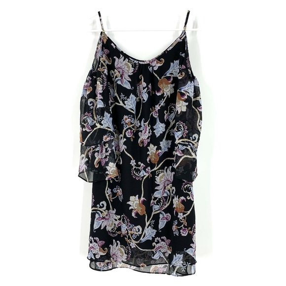 White House Black Market Dress Floral Cold Shoulder - Picture 2 of 10